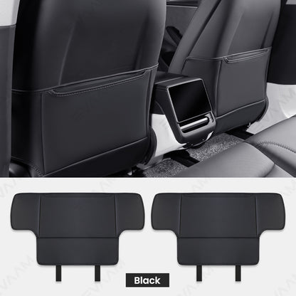 EVAAM® Seat Back Leather Anti Kick Protector Pad for Tesla Model 3/Y [2017-2024](2Pcs) - EVAAM