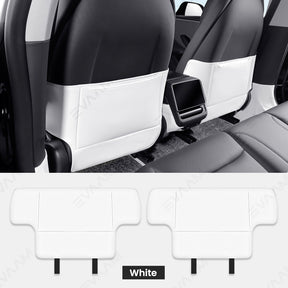 EVAAM® Seat Back Leather Anti Kick Protector Pad for Tesla Model 3/Y [2017-2024](2Pcs) - EVAAM