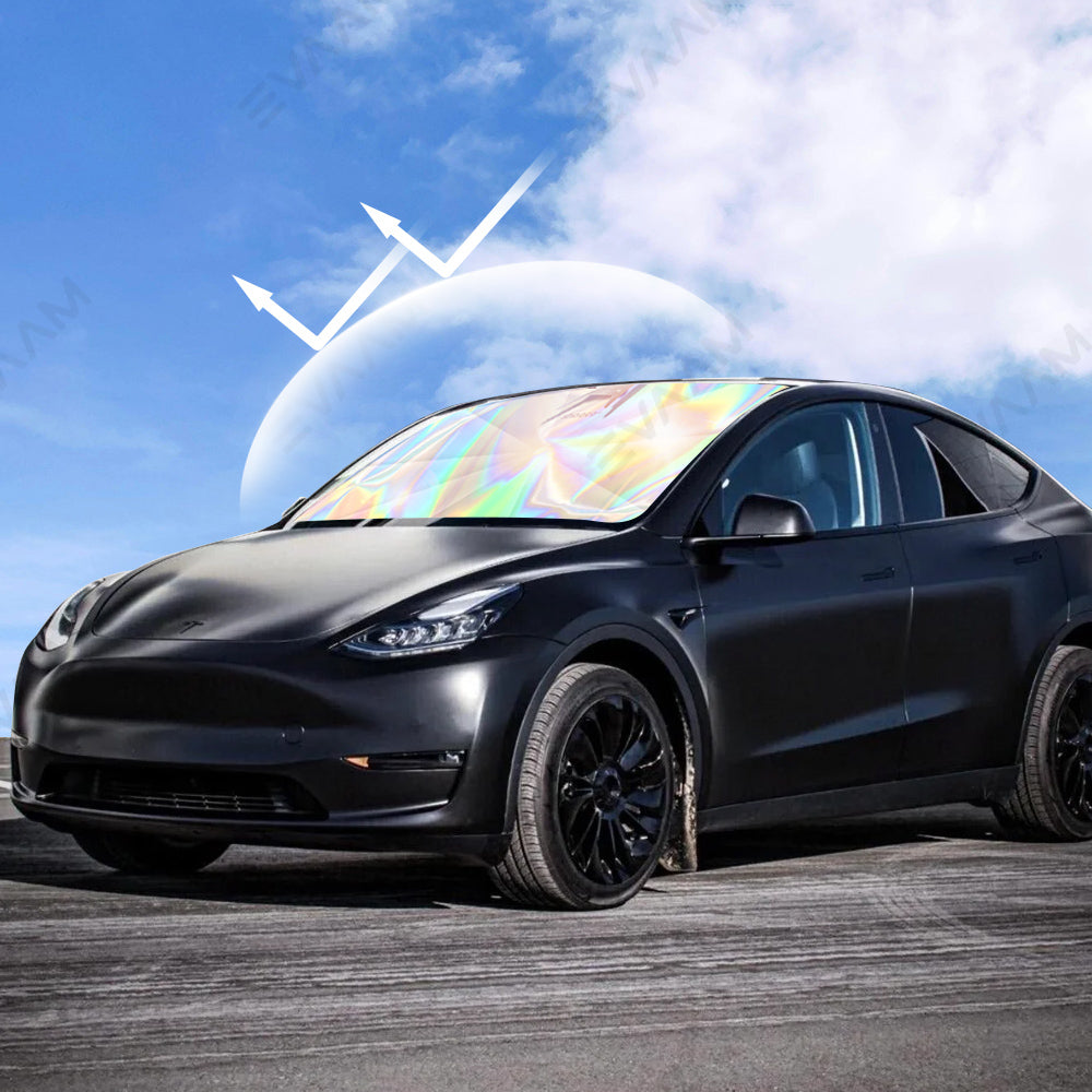 EVAAM® Tesla Laser Foldable Windshield Sunshade Umbrellas for Model3/Y (2012-2024) - EVAAM