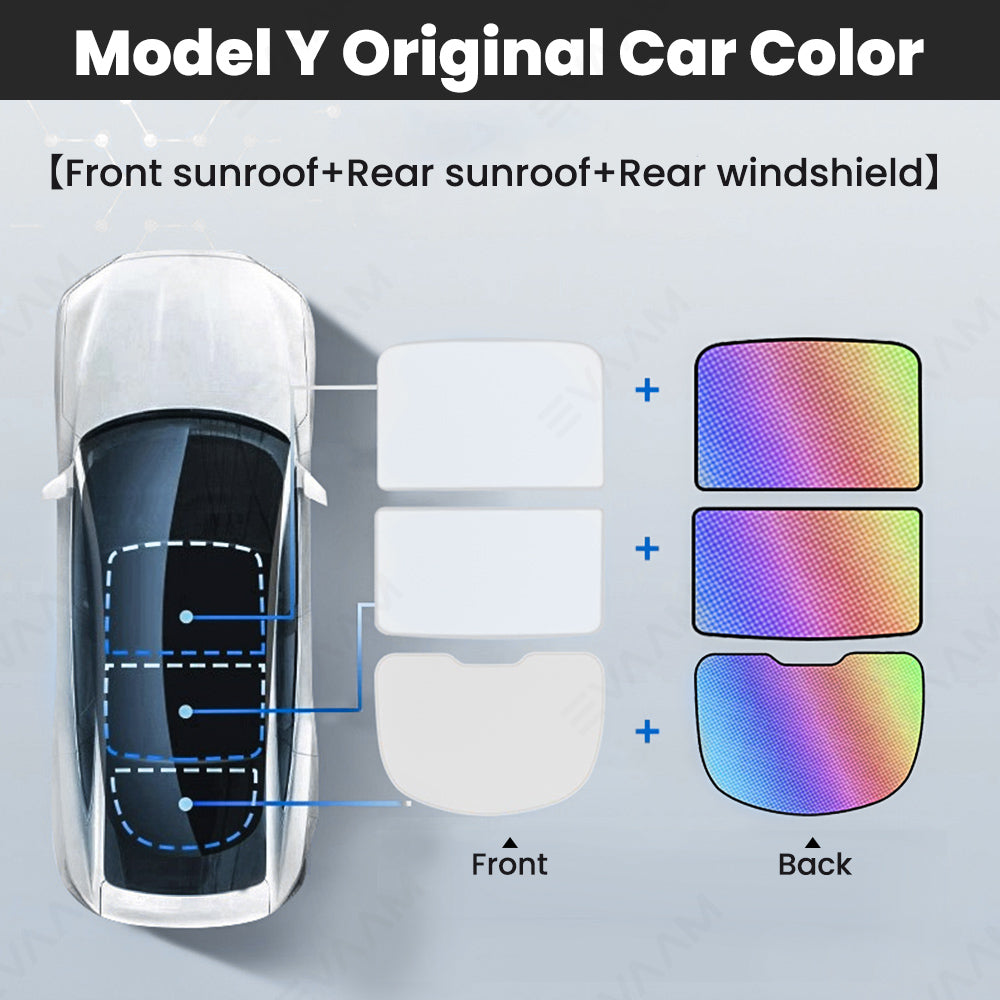 EVAAM® Tesla Laser Glass Roof Sunshade for Model3/Y (2012-2024) - EVAAM