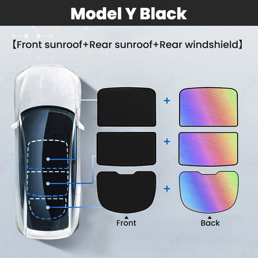 EVAAM® Tesla Laser Glass Roof Sunshade for Model3/Y (2012-2024) - EVAAM