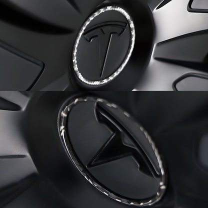 EVAAM® Real Carbon Fiber Wheel Trim Ring For Tesla Model 3/Y - EVAAM