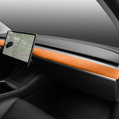 Alcantara Tesla Dash Cap Cover for Tesla Model 3/Y (2017-2023)-EVAAM® - EVAAM