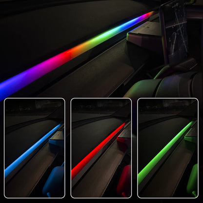 EVAAM ® Interior Tesla LED Strip Ambient Lighting for Tesla Model 3/Y - EVAAM