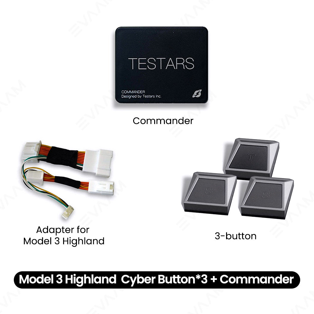 EVAAM® Cybertruck Style Multi-function Shortcut Buttons for Tesla Model 3/Y (2021-2024) - EVAAM