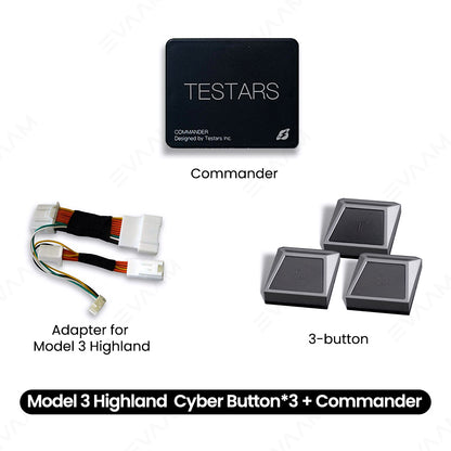 EVAAM® Cybertruck Style Multi-function Shortcut Buttons for Tesla Model 3/Y (2021-2024) - EVAAM