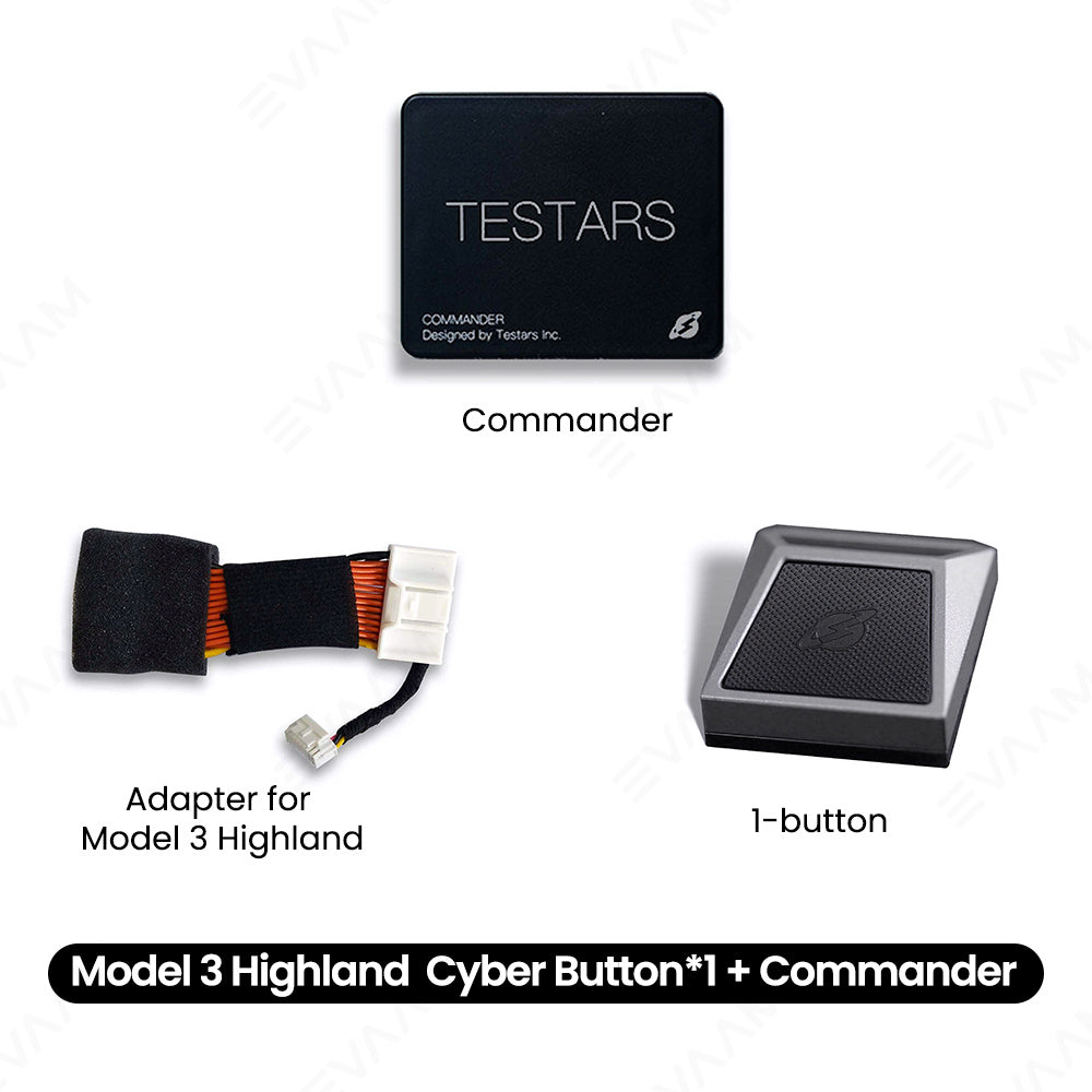 EVAAM® Cybertruck Style Multi-function Shortcut Buttons for Tesla Model 3/Y (2021-2024) - EVAAM