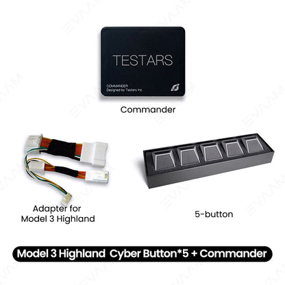 EVAAM® Cybertruck Style Multi-function Shortcut Buttons for Tesla Model 3/Y (2021-2024) - EVAAM