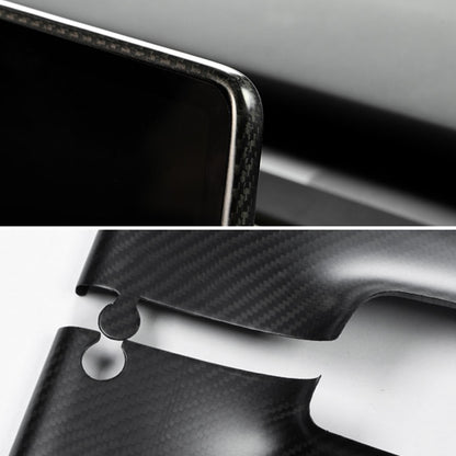 EVAAM® Matte Real Carbon Fiber Center Screen Back Cover for Tesla Model 3/Y (2017-2023) - EVAAM
