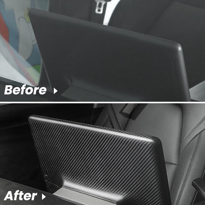 EVAAM® Matte Real Carbon Fiber Center Screen Back Cover for Tesla Model 3/Y (2017-2023) - EVAAM