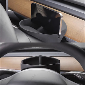 EVAAM® Cybertruck Style Steering Wheel Rear Organizer Box for Model 3/Y - EVAAM