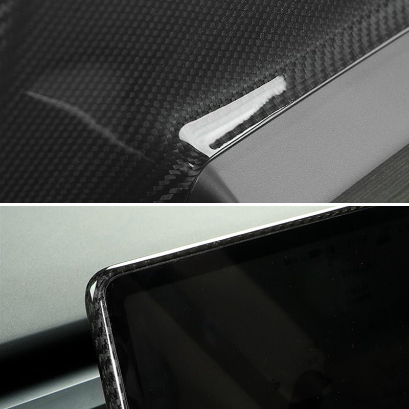 EVAAM® Gloss Real Carbon Fiber Center Screen Back Cover for Tesla Model 3/Y (2017-2023) - EVAAM