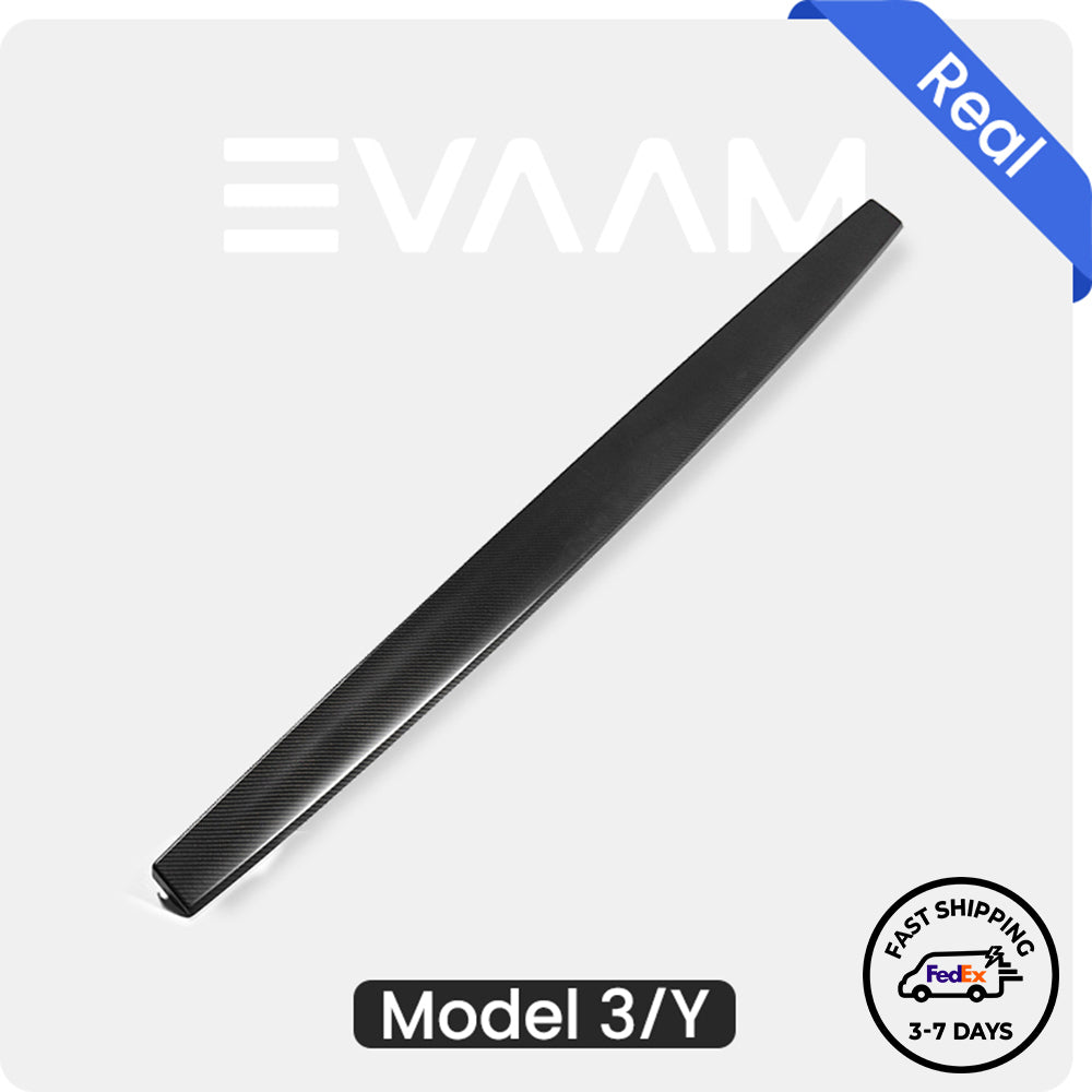 EVAAM® Matte Real Carbon Fiber Dash Cap Cover for Tesla Model 3/Y (2017-2023) - EVAAM