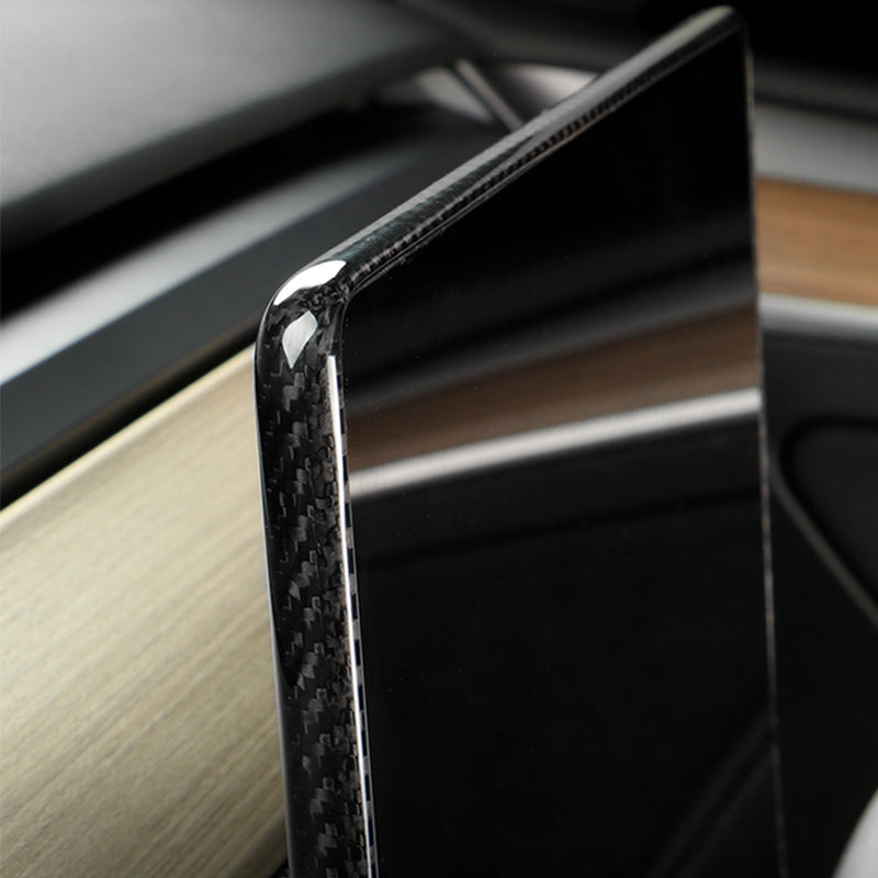 EVAAM® Gloss Real Carbon Fiber Center Screen Back Cover for Tesla Model 3/Y (2017-2023) - EVAAM