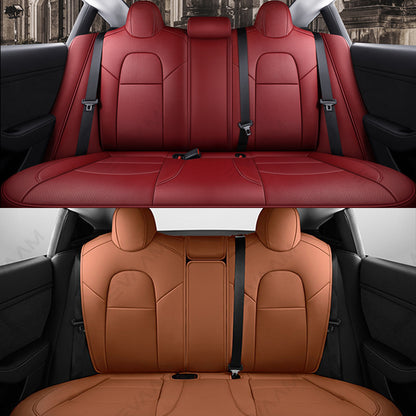 Leather Full Seat Covers for Tesla Model 3/Y/S/X(One-to-one Customization is Available)