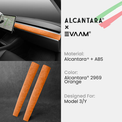 Alcantara Tesla Dash Cap Cover for Tesla Model 3/Y (2017-2023)-EVAAM® - EVAAM