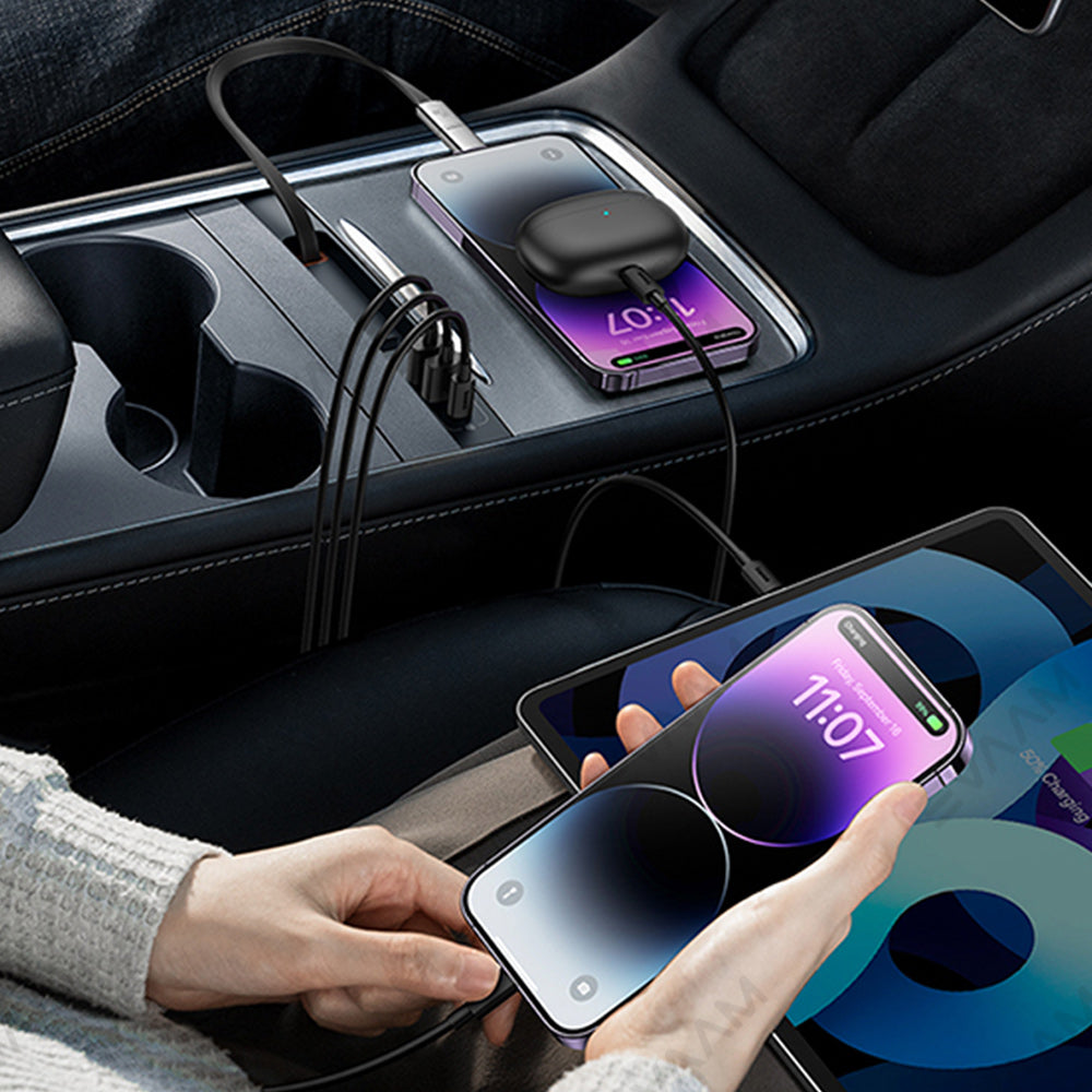 EVAAM® Fast Charge USB Hub with Retractable Cable for Tesla Model 3/Y - EVAAM