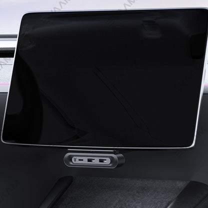 EVAAM® Fast Charge Behind Screen Folding Multi USB HUB for Tesla Model 3/Y - EVAAM