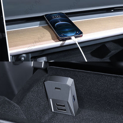 EVAAM® Cybertruck Style Glove Box Hub Docking Station for Tesla Model 3/Y - EVAAM