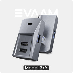 EVAAM® Cybertruck Style Glove Box Hub Docking Station for Tesla Model 3/Y - EVAAM