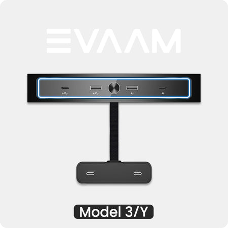 EVAAM® Rear Seat USB Hub Docking Station for Tesla Model 3/Y (2017
