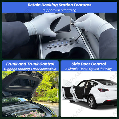 Upgrade! EVAAM® Smart Physical Buttons with USB Hub for Tesla Model 3/Y (2021-2023) - EVAAM