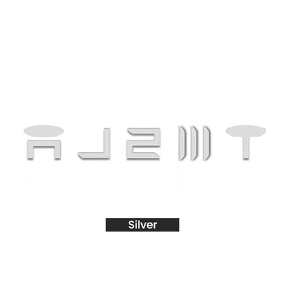 EVAAM® Front & Rear Badge Decal Wrap Logo Covers Full Set for Tesla Model 3/Y (3 pcs) - EVAAM