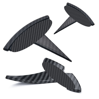 EVAAM® Front & Rear Badge Decal Wrap Logo Covers Full Set for Tesla Model 3/Y (3 pcs) - EVAAM