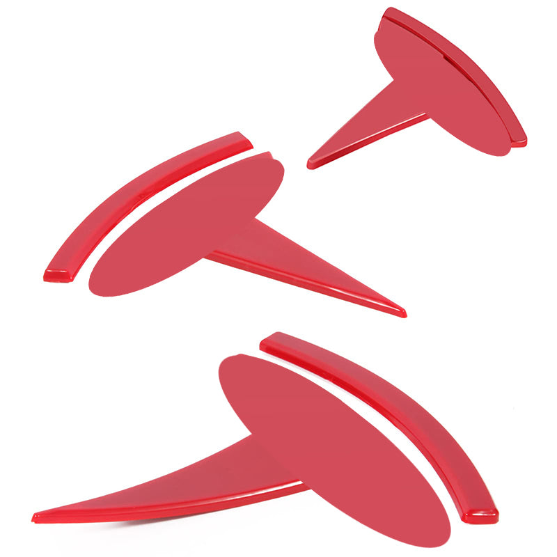 EVAAM® Front & Rear Badge Decal Wrap Logo Covers Full Set for Tesla Model 3/Y (3 pcs) - EVAAM