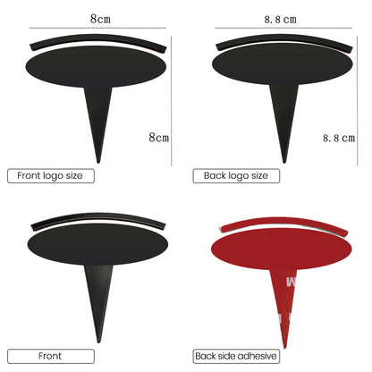 EVAAM® Front & Rear Badge Decal Wrap Logo Covers Full Set for Tesla Model 3/Y (3 pcs) - EVAAM