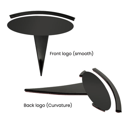 EVAAM® Front & Rear Badge Decal Wrap Logo Covers Full Set for Tesla Model 3/Y (3 pcs) - EVAAM