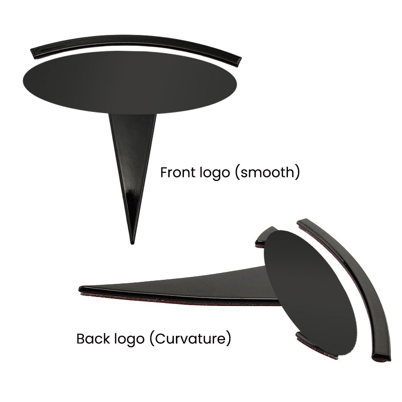 EVAAM® Front & Rear Badge Decal Wrap Logo Covers Full Set for Tesla Model 3/Y (3 pcs) - EVAAM