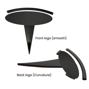 EVAAM® Emblem-Aufkleber für vorne und hinten, komplettes Set für Tesla Model 3/Y (3 Stück)