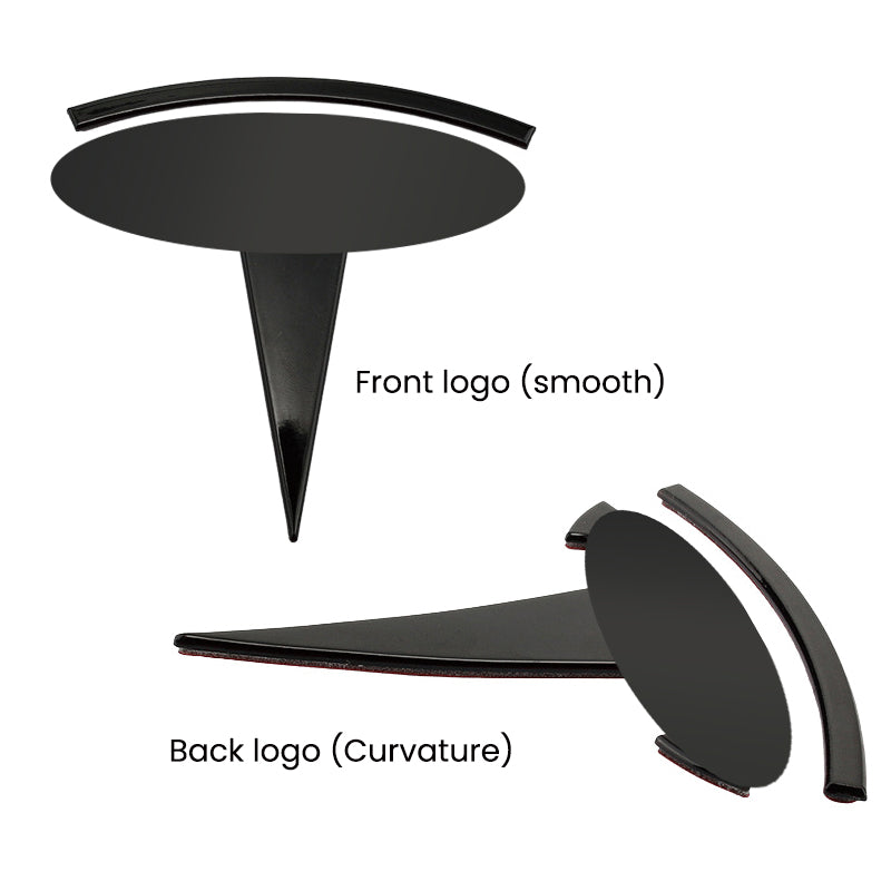 EVAAM® Emblem-Aufkleber für vorne und hinten, komplettes Set für Tesla Model 3/Y (3 Stück)