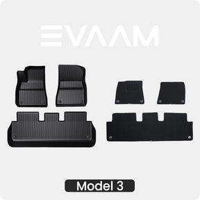2024 Model 3 Highland EVAAM® Double Layer Detachable All-weather Floor Mat - EVAAM