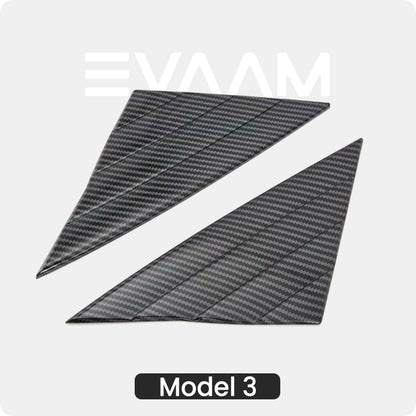 EVAAM® Tesla Front Triangular Window Cover Trim for Model 3 (2017-2023) - EVAAM