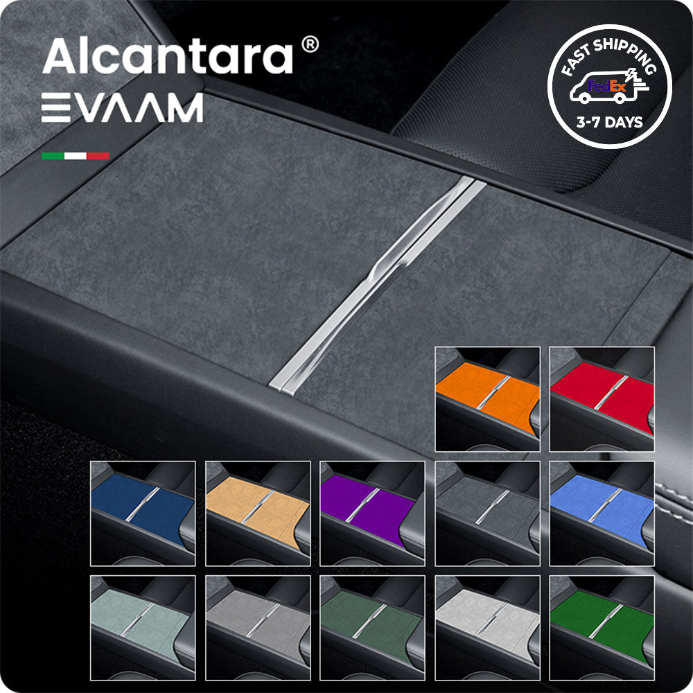 Alcantara 2024 Model 3 Highland Center Console Wraps Sticker Kit for Tesla -EVAAM®