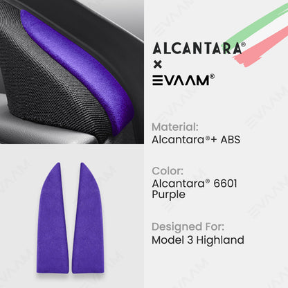 Alcantara 2024 Model 3 Highland Front Doors Triangle Trim Cover for Tesla-EVAAM® - EVAAM