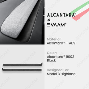 Alcantara 2024 Model 3 Highland Dash Cap Cover for Tesla-EVAAM® - EVAAM
