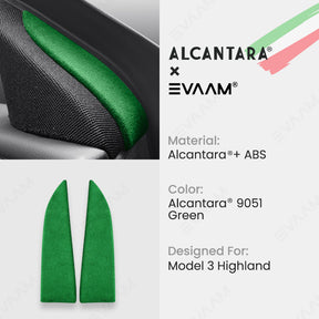 Alcantara 2024 Model 3 Highland Front Doors Triangle Trim Cover for Tesla-EVAAM® - EVAAM