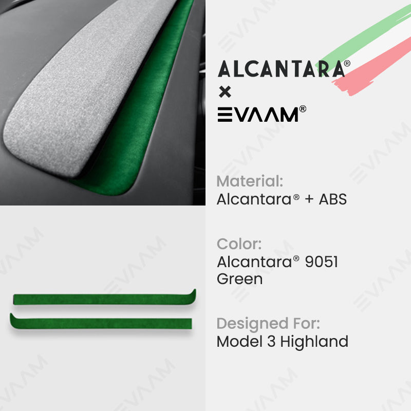 Cover adesiva per console Alcantara Center per 2024 Model 3 Highland