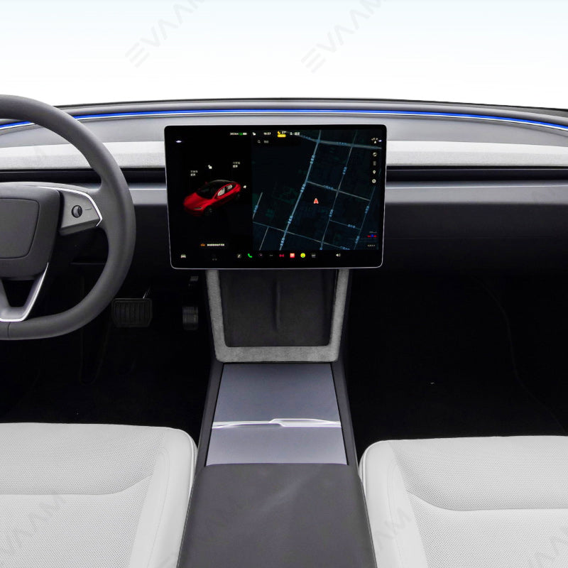 Alcantara 2024 Model 3 Highland Wireless Charging Frame Cover for Tesla-EVAAM® - EVAAM
