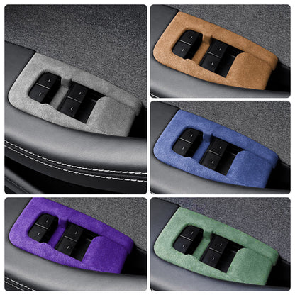Alcantara 2024 Model 3 Highland Door & Window Switch Button Trim Cover For Tesla -EVAAM® - EVAAM