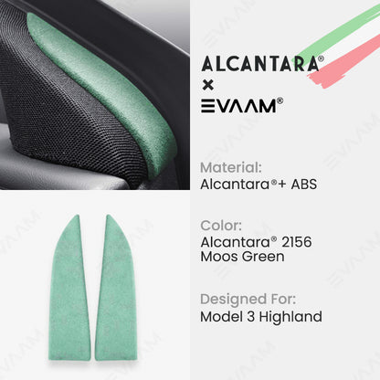 Alcantara 2024 Model 3 Highland Front Doors Triangle Trim Cover for Tesla-EVAAM® - EVAAM