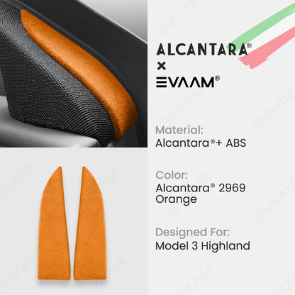 Alcantara 2024 Model 3 Highland Front Doors Triangle Trim Cover for Tesla-EVAAM® - EVAAM