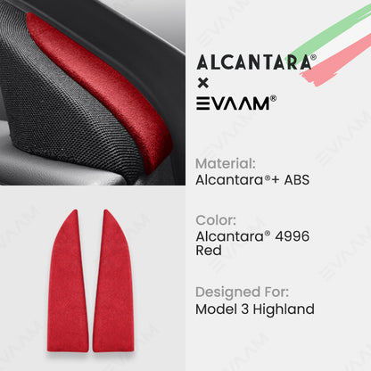 Alcantara 2024 Model 3 Highland Front Doors Triangle Trim Cover for Tesla-EVAAM® - EVAAM