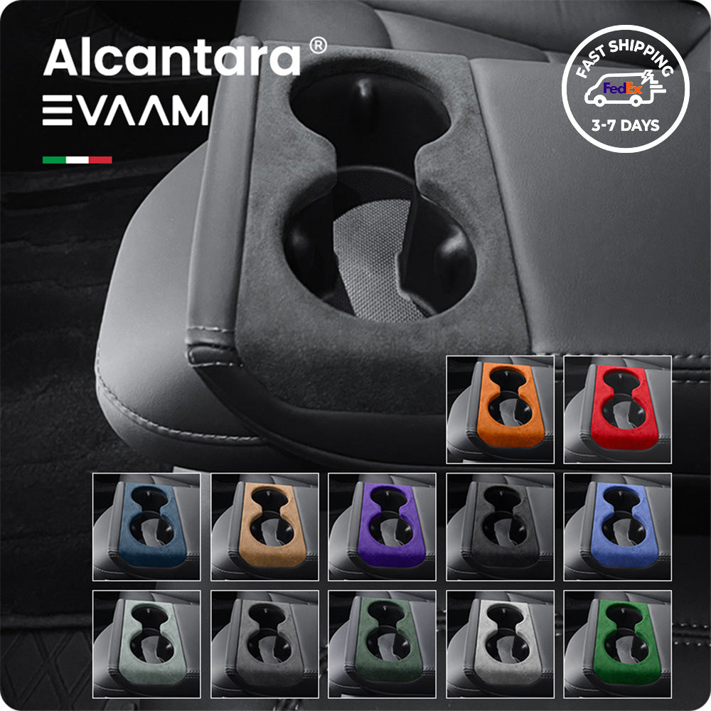 Alcantara 2024 Model 3 Highland Rear Seat Cup Cover for Tesla-EVAAM®