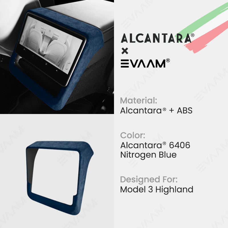 Alcantara 2024 Model 3 Highland Rear AC Vent Cover for Tesla-EVAAM® - EVAAM