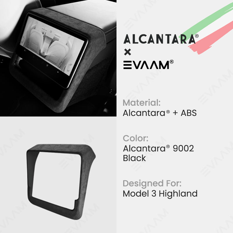Alcantara 2024 Model 3 Highland Rear AC Vent Cover for Tesla-EVAAM® - EVAAM