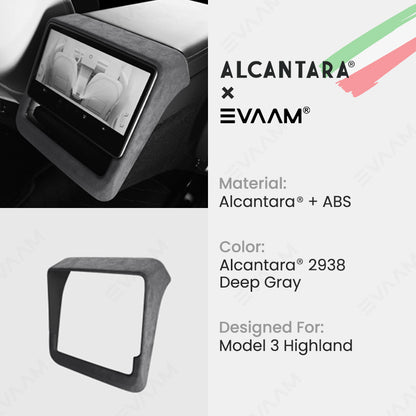 Alcantara 2024 Model 3 Highland Rear AC Vent Cover for Tesla-EVAAM® - EVAAM